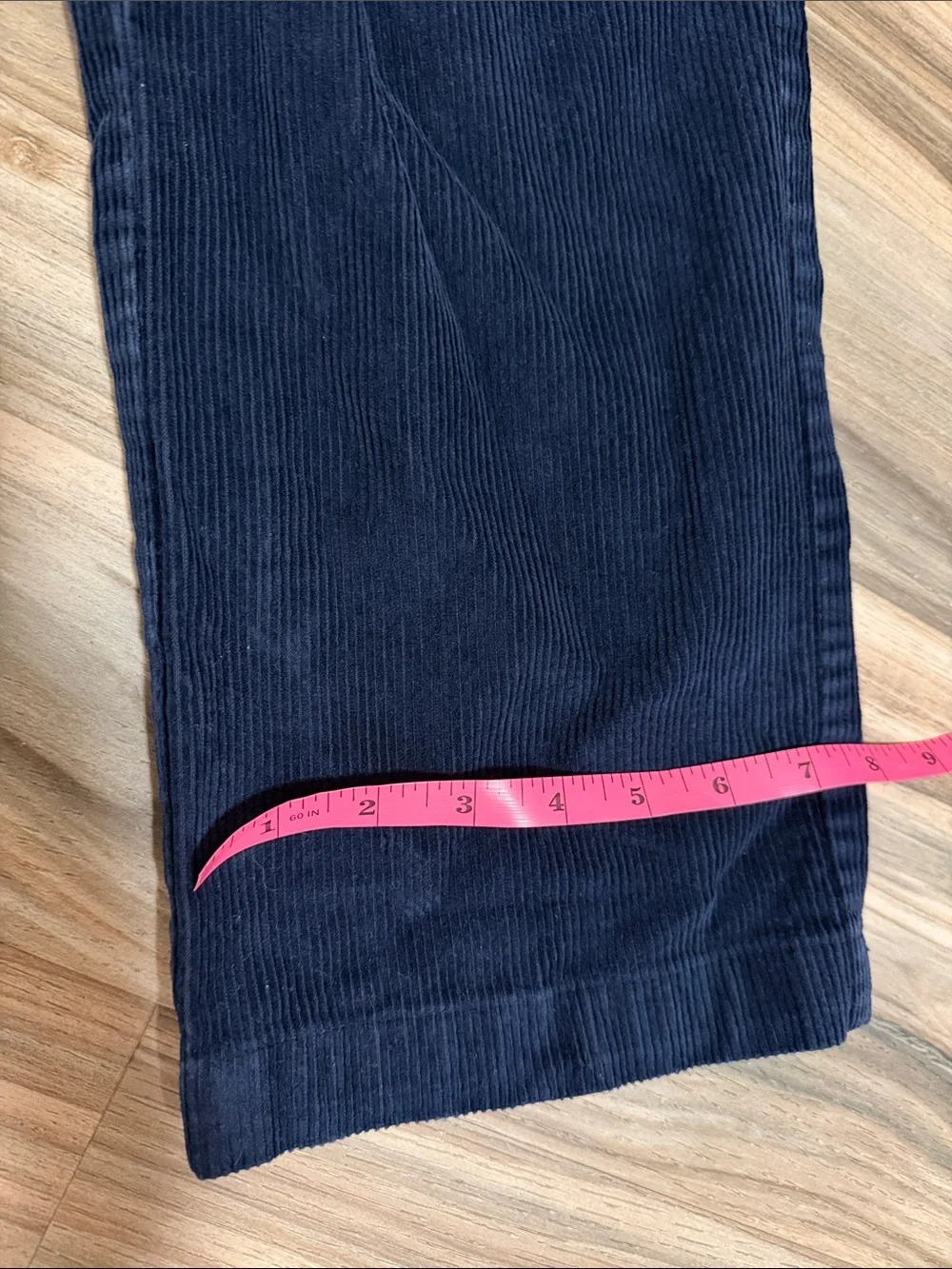 LL Bean Mens Classic Fit Corduroy Pants Navy 35x28 Stretch Cotton Straight Leg - Picture 7 of 8